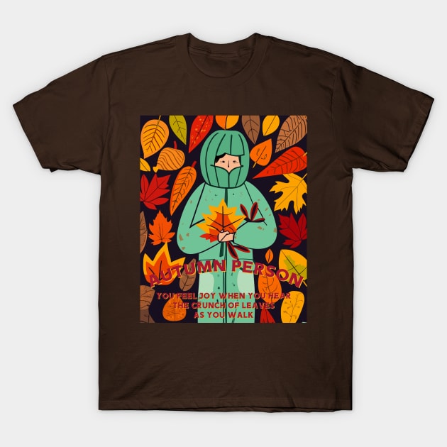 Autumn Person T-Shirt by Kingrocker Clothing